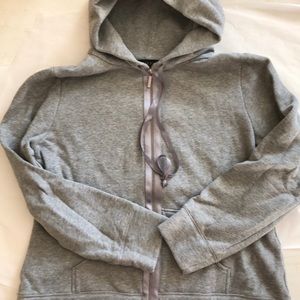 Talbots grey zip up hoodie